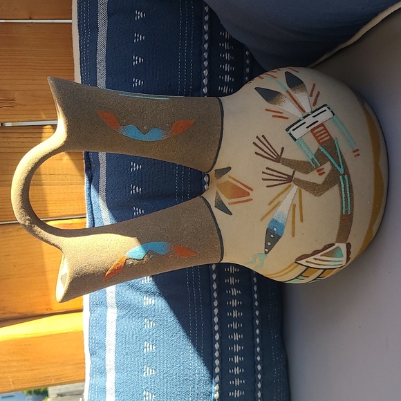 Vintage Navajo Sandstone Wedding Vase Pottery